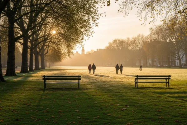 Lincoln's Inn Fields em Londres pela manhã